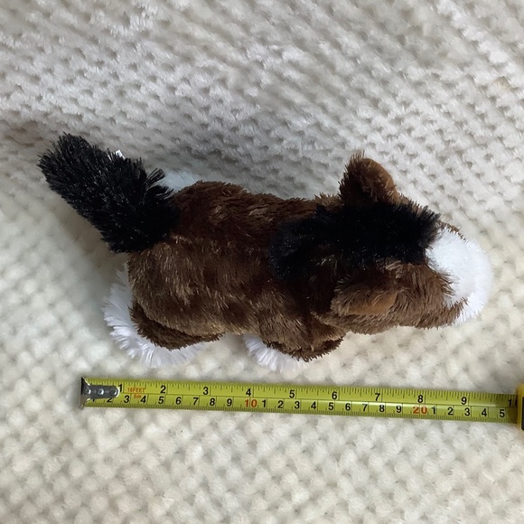 Aurora Mini Flopsie Clydesdale Brown and White Horse 8 Inch Plush 🐴 - Picture 5 of 7